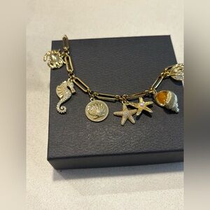 Ocean Charm Gold Bracelet